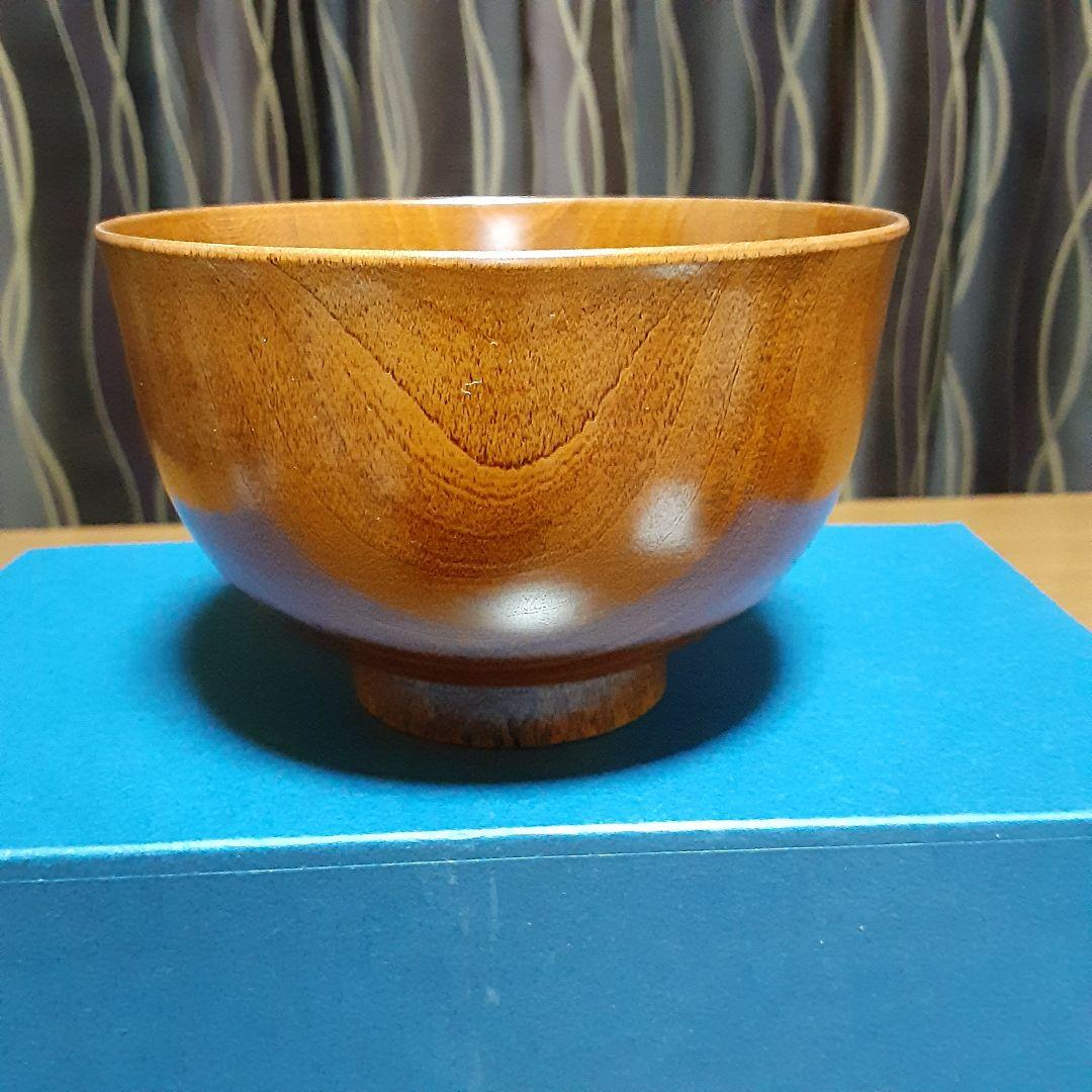 完全未使用品　彰宣　山中塗　銘木椀5種類　我戸幹男商店　天然木　吹き漆