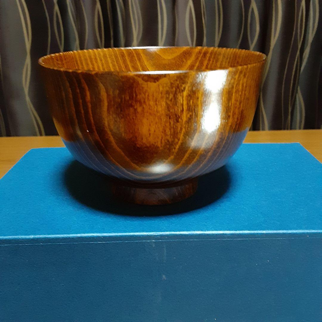 完全未使用品　彰宣　山中塗　銘木椀5種類　我戸幹男商店　天然木　吹き漆