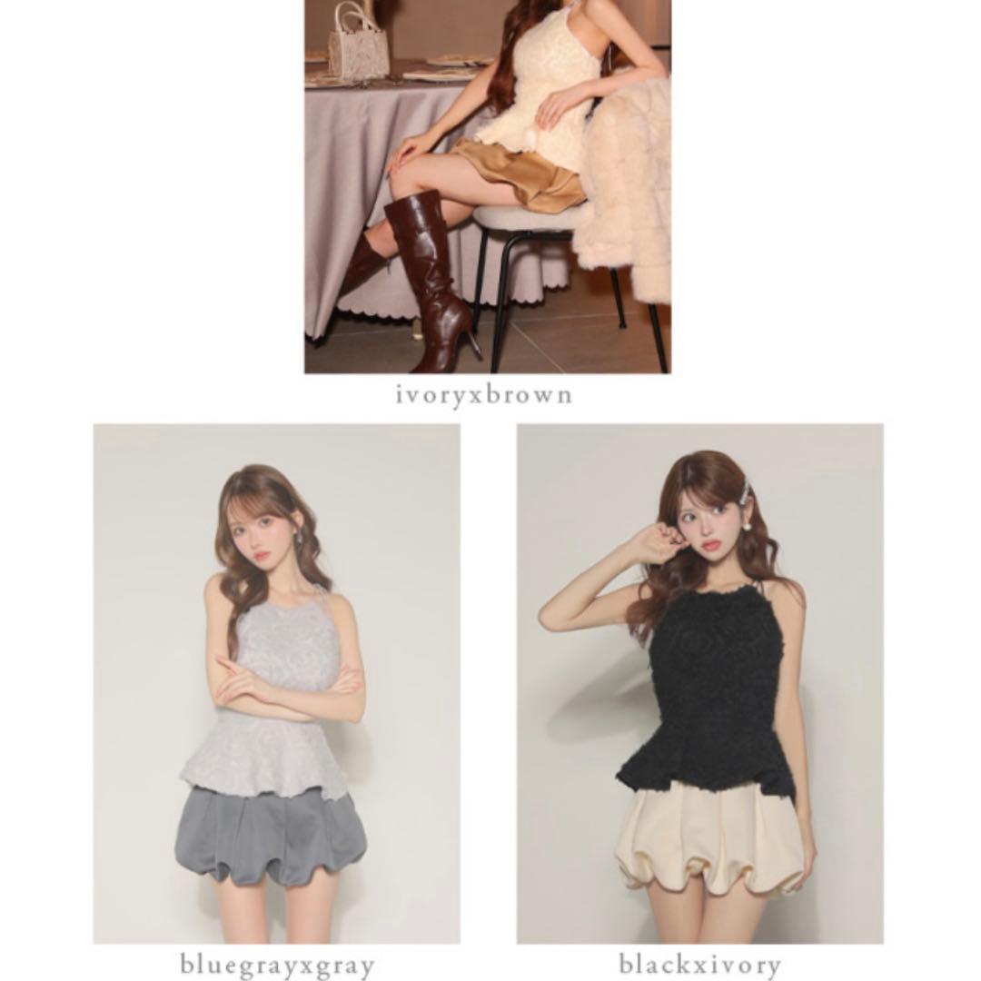 スーツ・フォーマル・ドレス ROBE de FLEURS fleurs tulle setup dress