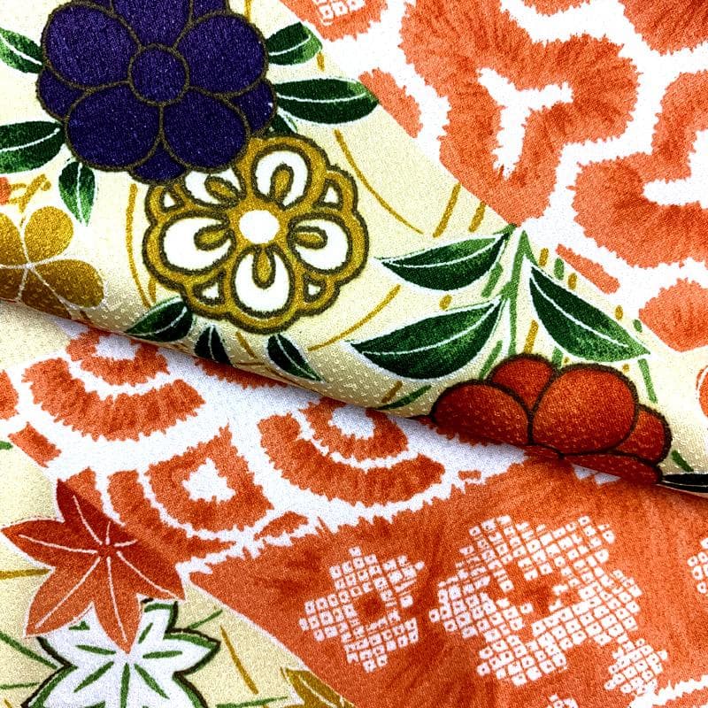 503ag68□七五三 七歳 女児 着物&袋帯 青海波 花□美品