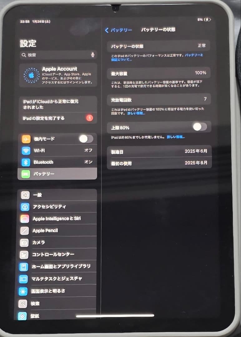 iPad本体 iPadmini (A17Pro) 256GB Apple Pencil Pro
