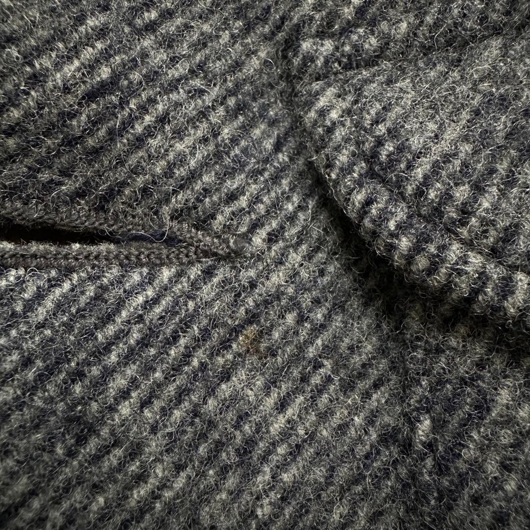 45rpm ピーコート ヘリンボーン柄 ダークグレー ウール100% L