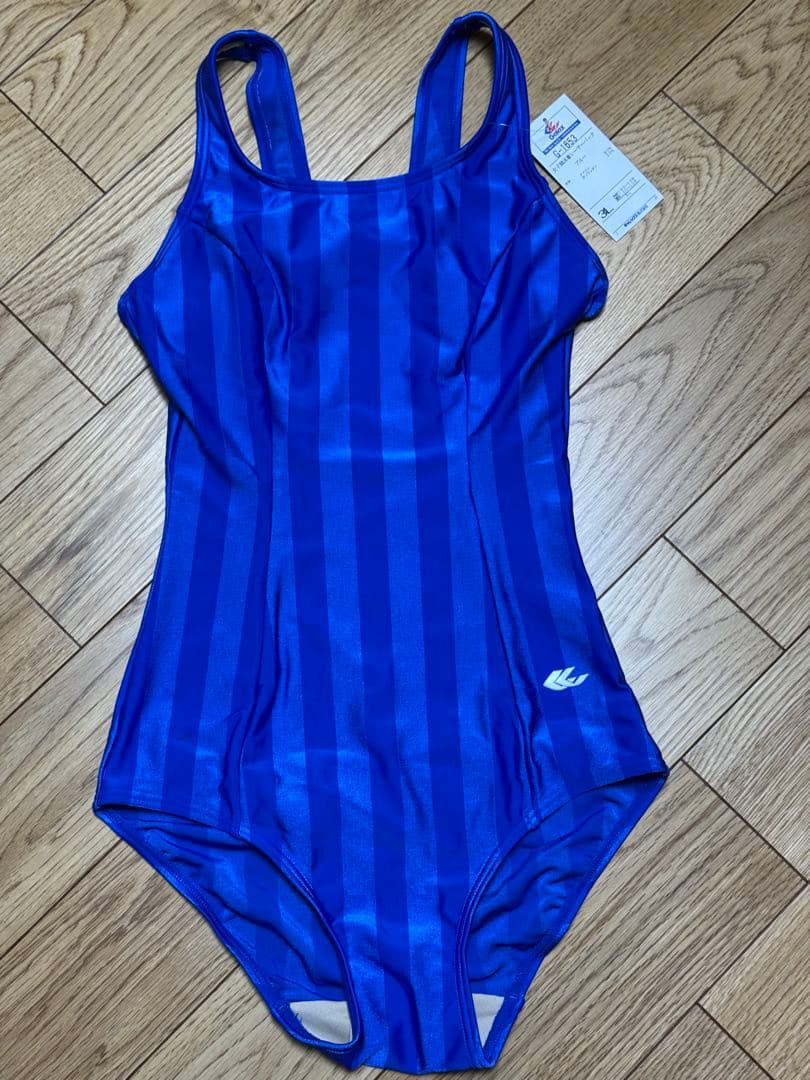 ギャレックスのスクール水着 強光沢ブルー ３Ｌワンピース水着