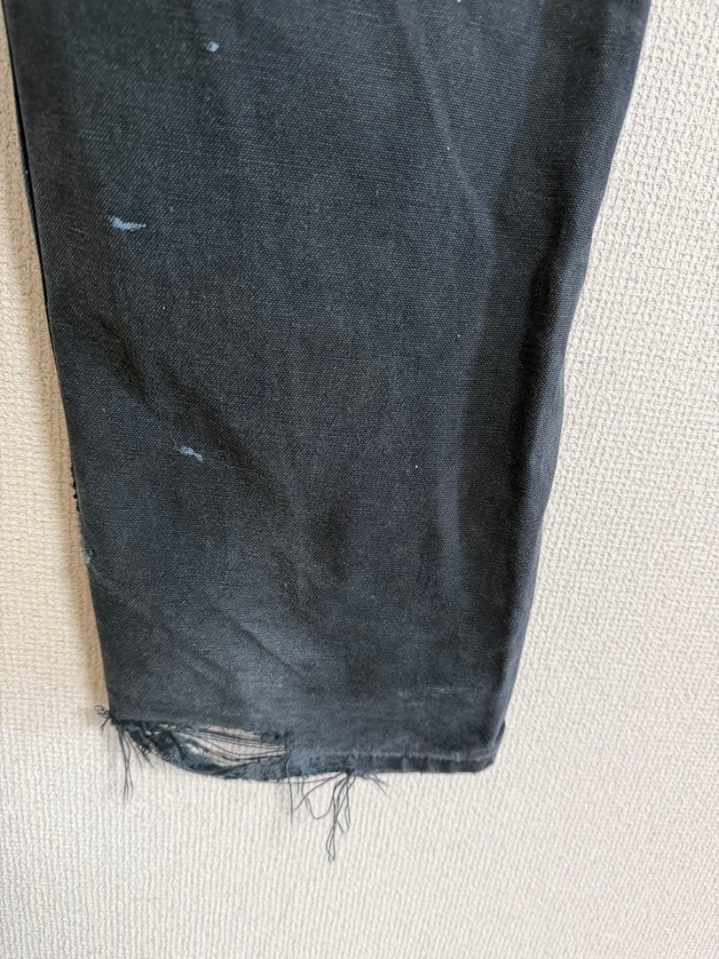 34×32 Carhartt ダブルニー 墨黒フェード 雰囲気系 ボロ