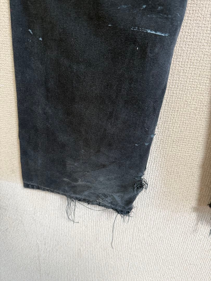 34×32 Carhartt ダブルニー 墨黒フェード 雰囲気系 ボロ