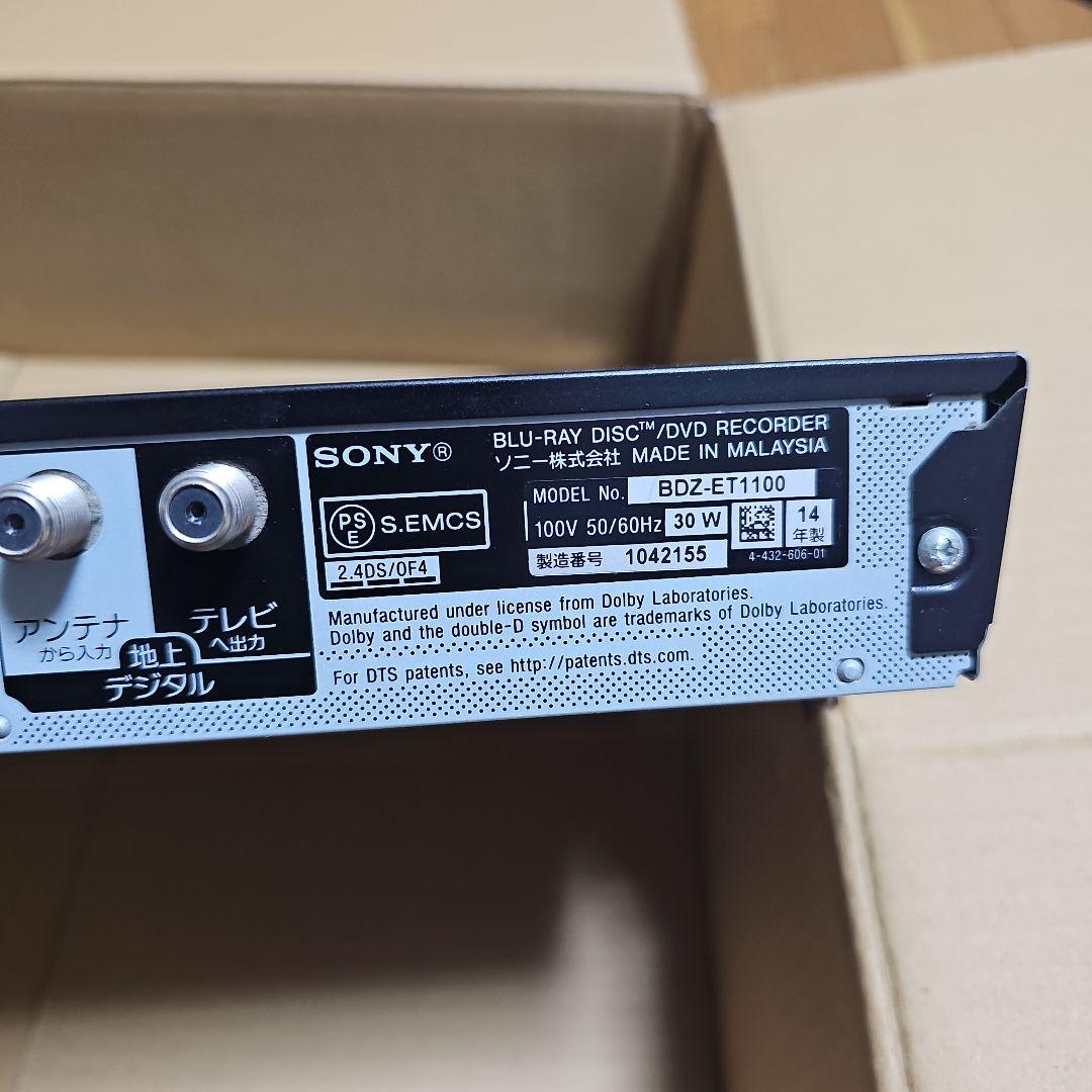 SONY ブルーレイレコーダー ETー1100
