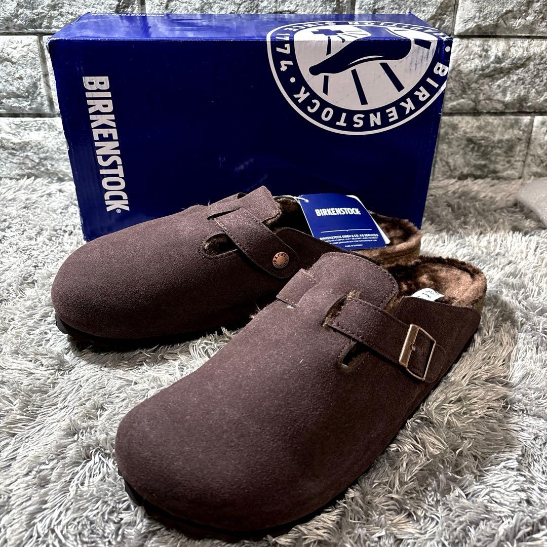 新品❣️ビルケンシュトック ボストン ムートン ダークブラウン 箱タグ付属✨