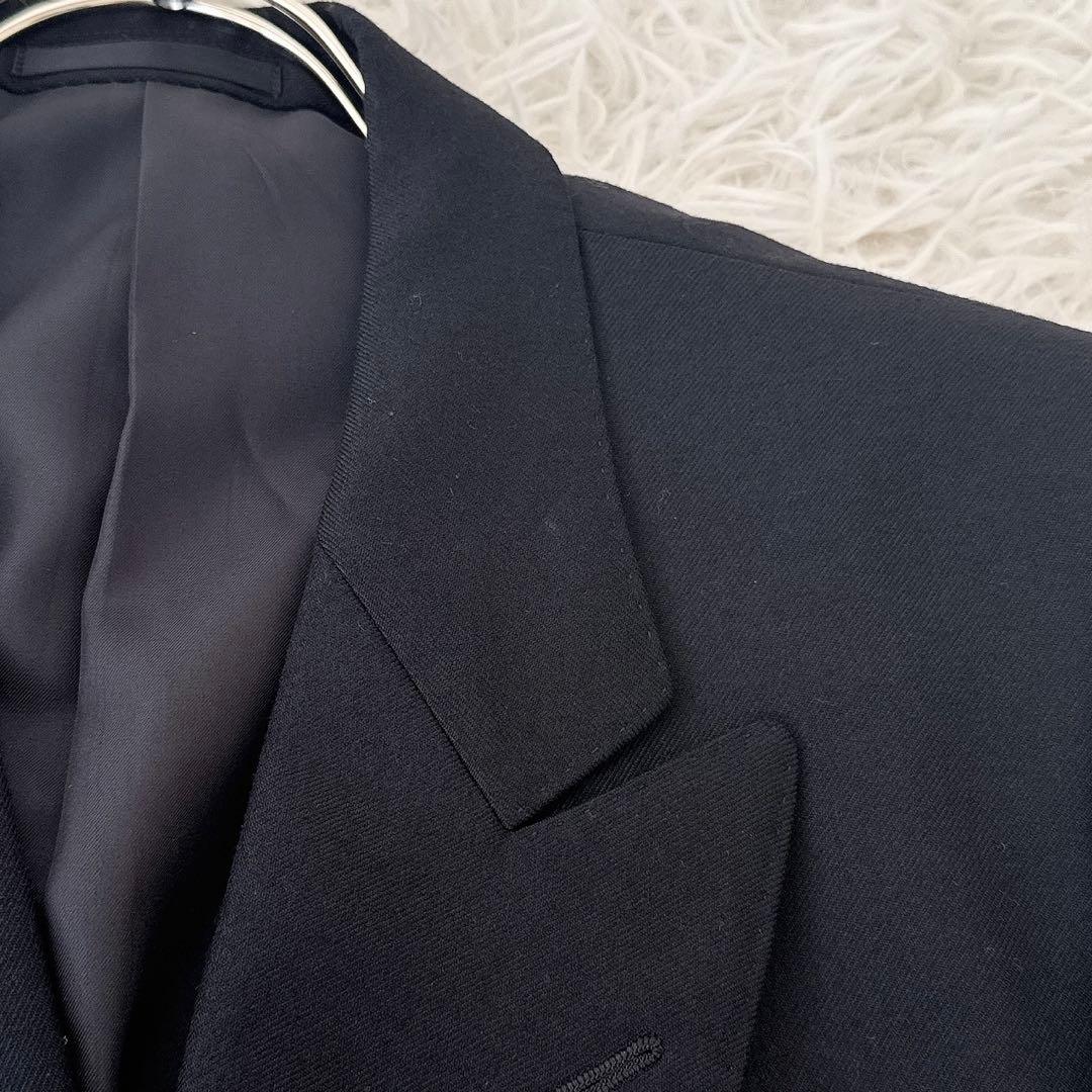 極美品 XL相当 バーバリー ブラック ブレザー ダブル テーラード 金ボタン