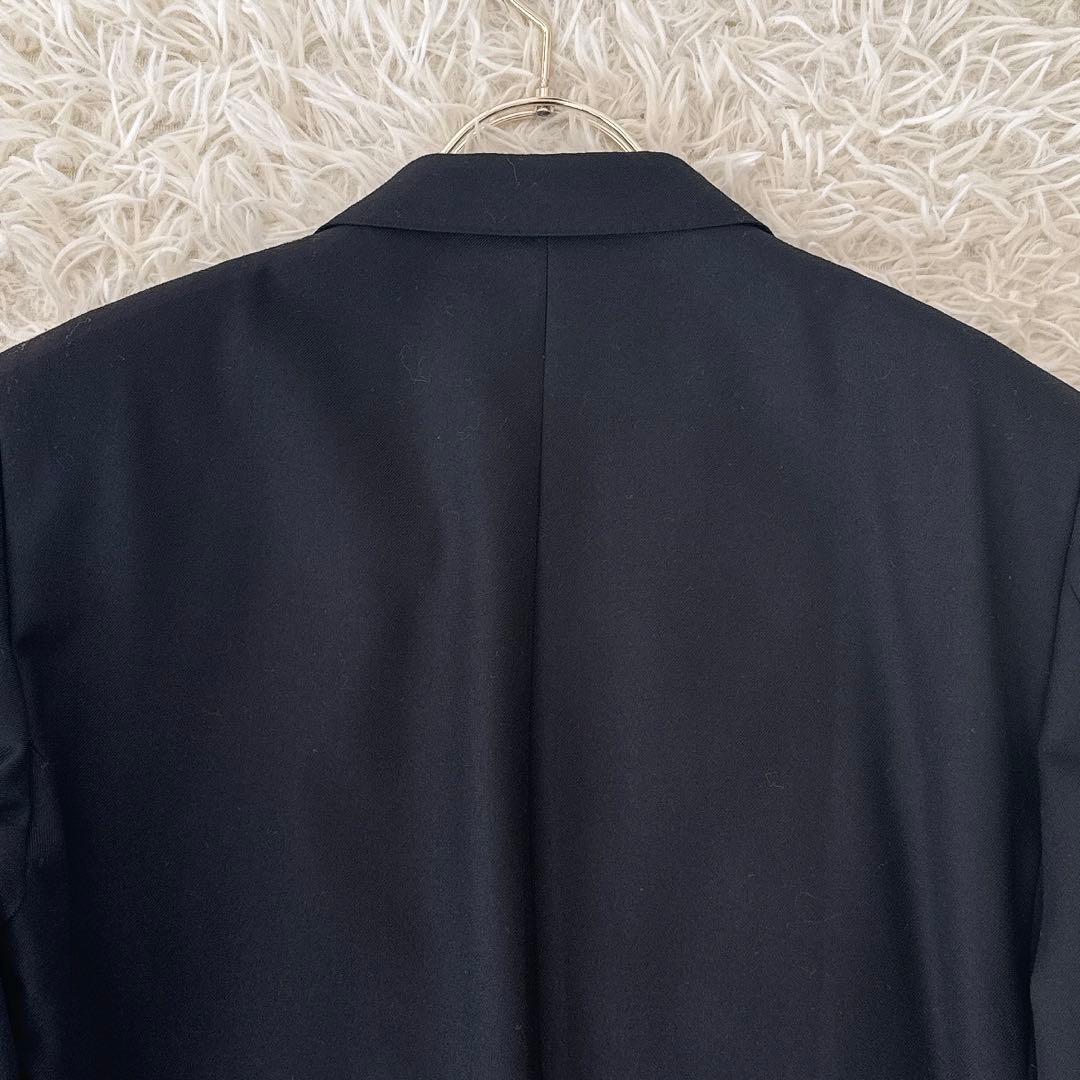 極美品 XL相当 バーバリー ブラック ブレザー ダブル テーラード 金ボタン