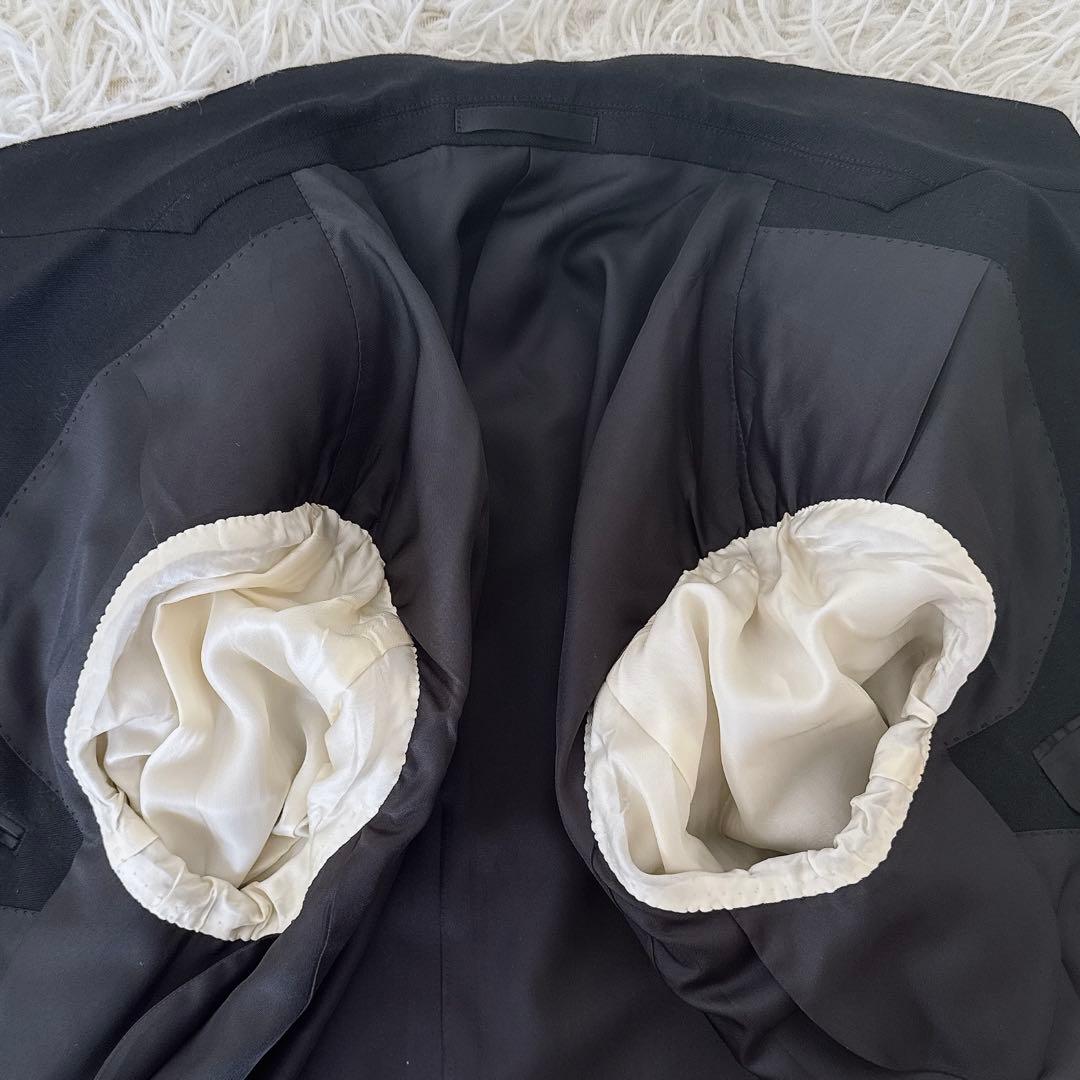 極美品 XL相当 バーバリー ブラック ブレザー ダブル テーラード 金ボタン