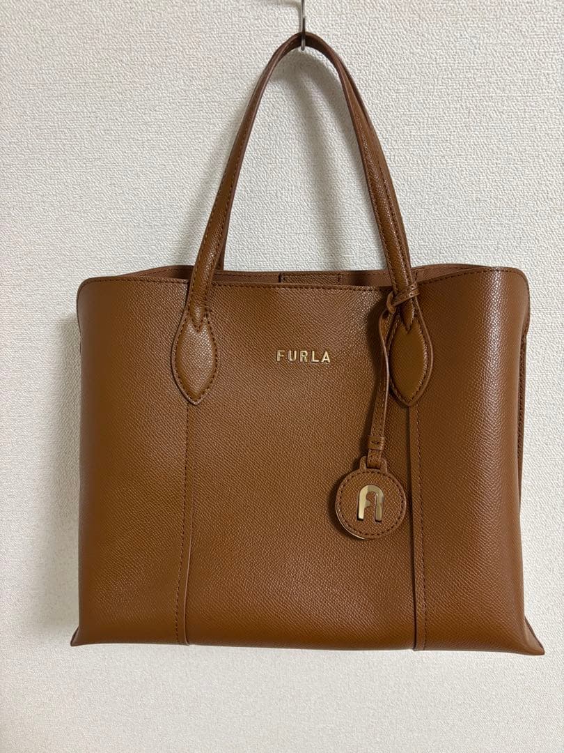 FURLA ブラウン ビジネスバッグVITTORIA