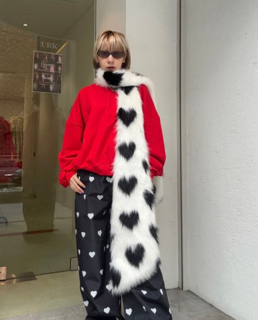 小物 VIVIANO / Heart Pattern Fur Collar