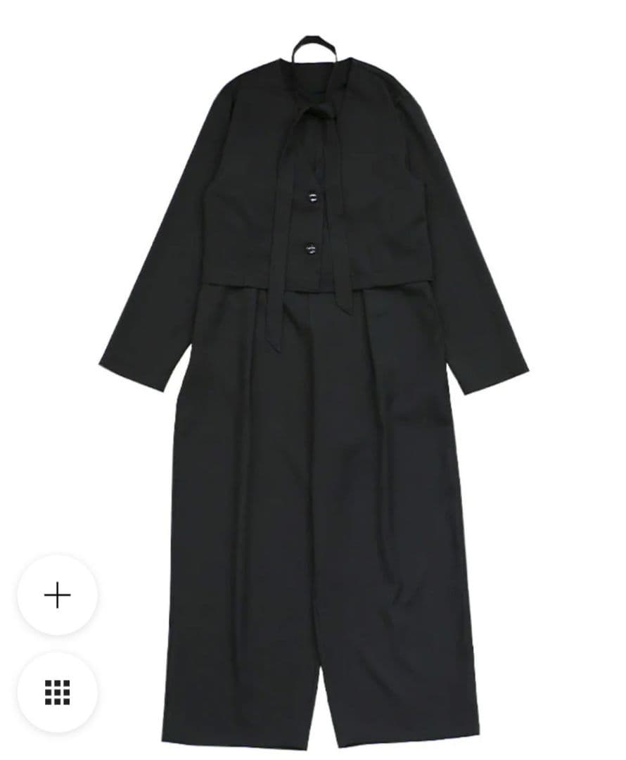 未使用【select MOCA Et】サロペット セットアップ 黒 L