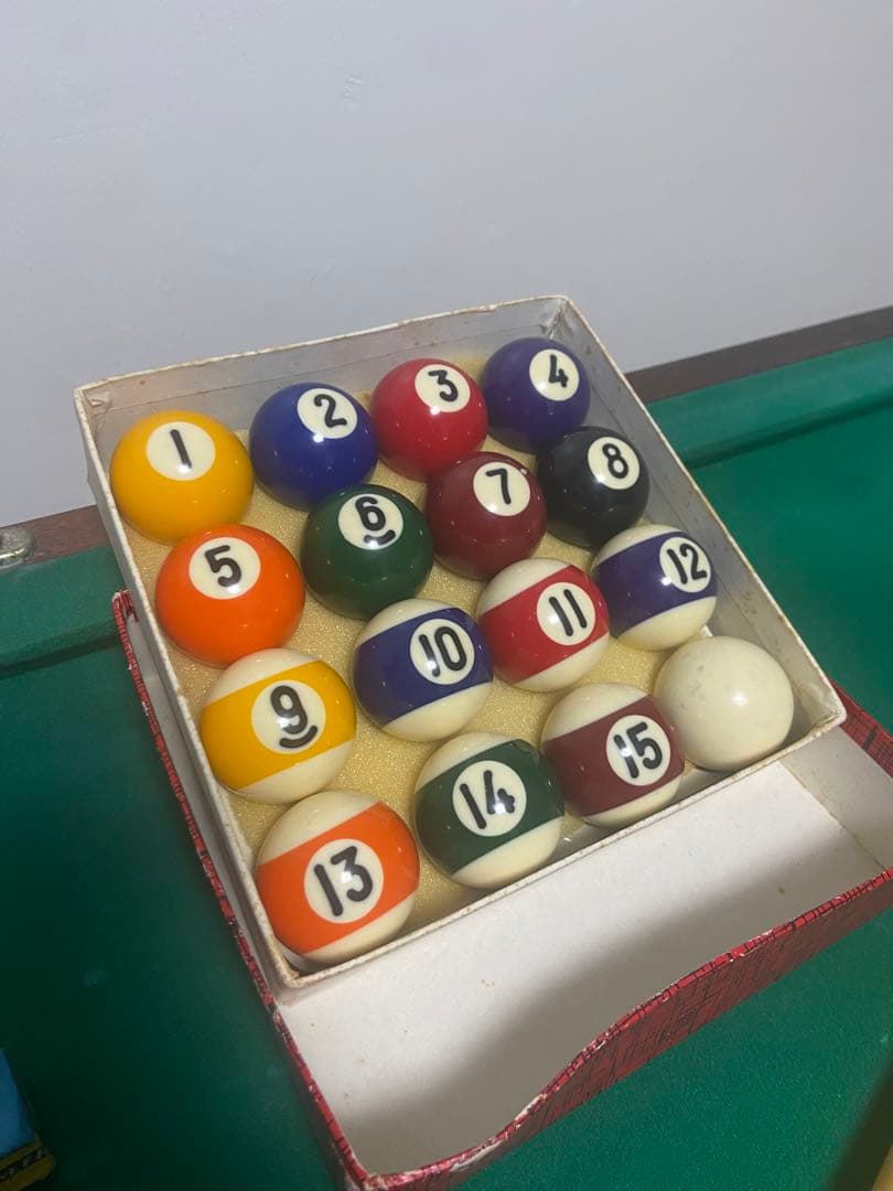 家庭用ビリヤード台セット（ラシャ傷あり）