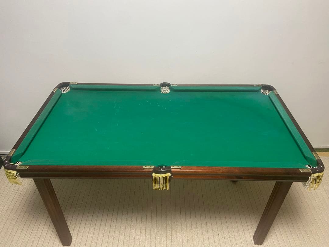 家庭用ビリヤード台セット（ラシャ傷あり）