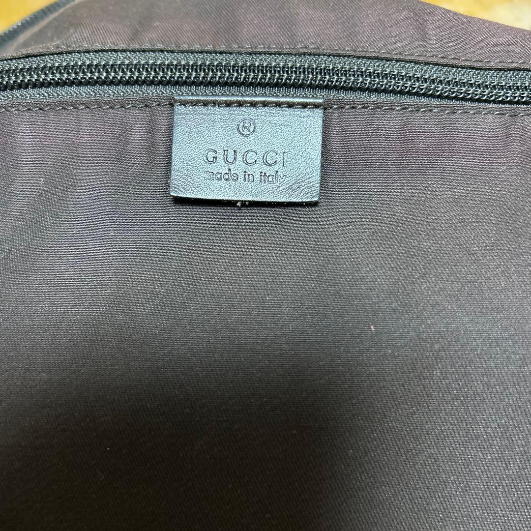 グッチ GG柄 ショルダーバッグ キャンバス レザー ベージュ ブラウン