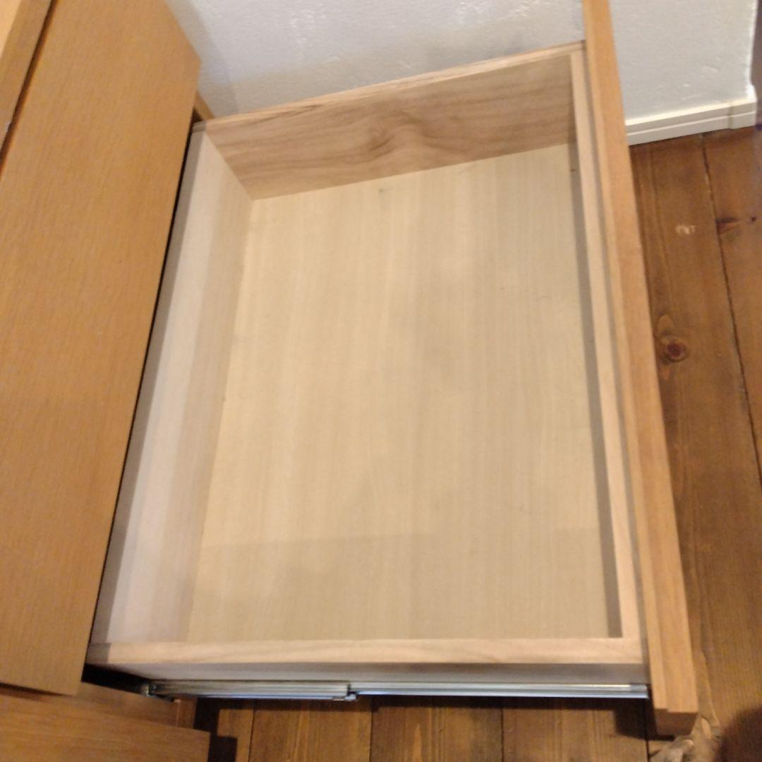 本日セール　無印良品 脚付き　ガラス扉　テレビ台 ナチュラル　 オーク材