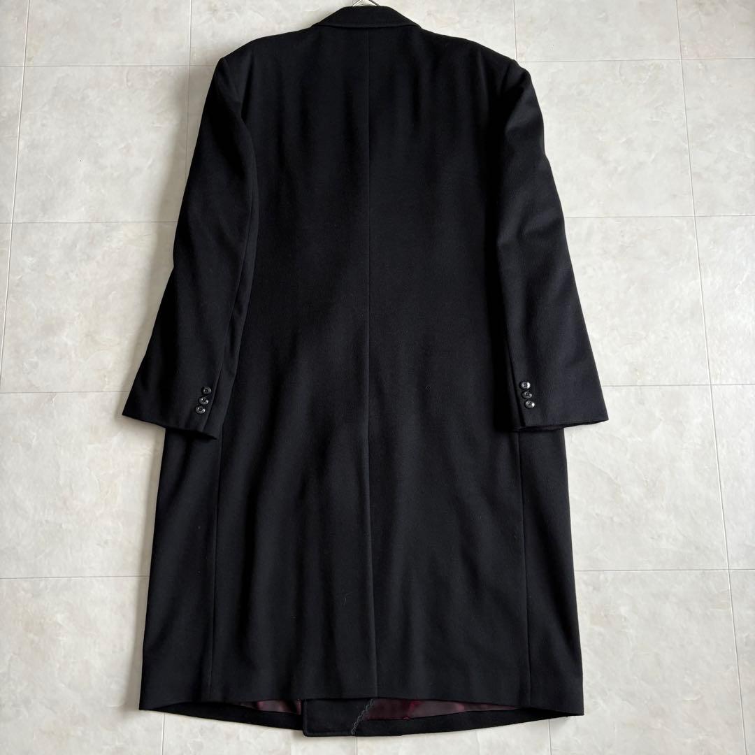 ANDRE GHEKIERE カシミヤ100 ダブルロングコート 黒 XL相当