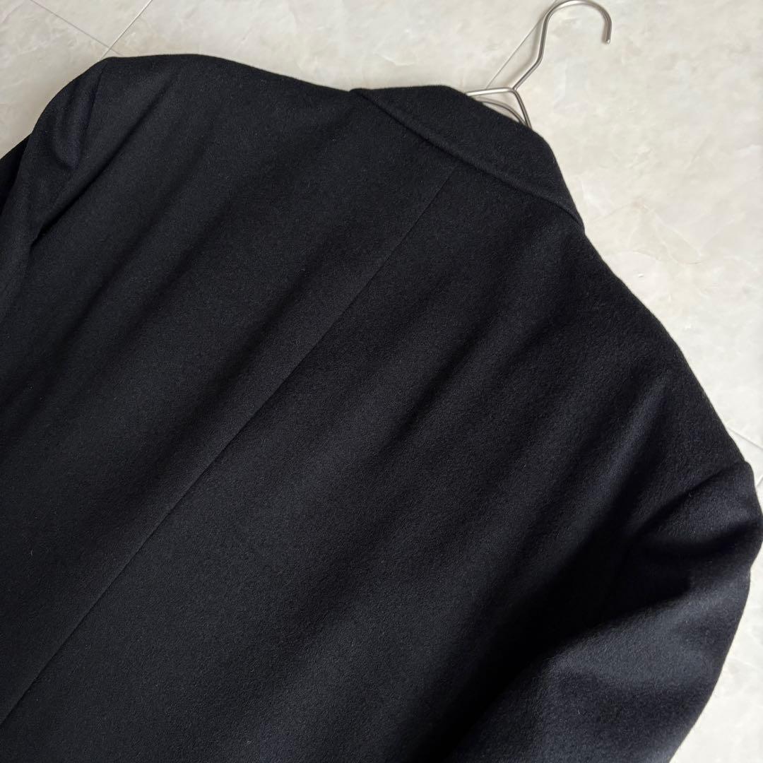 ANDRE GHEKIERE カシミヤ100 ダブルロングコート 黒 XL相当