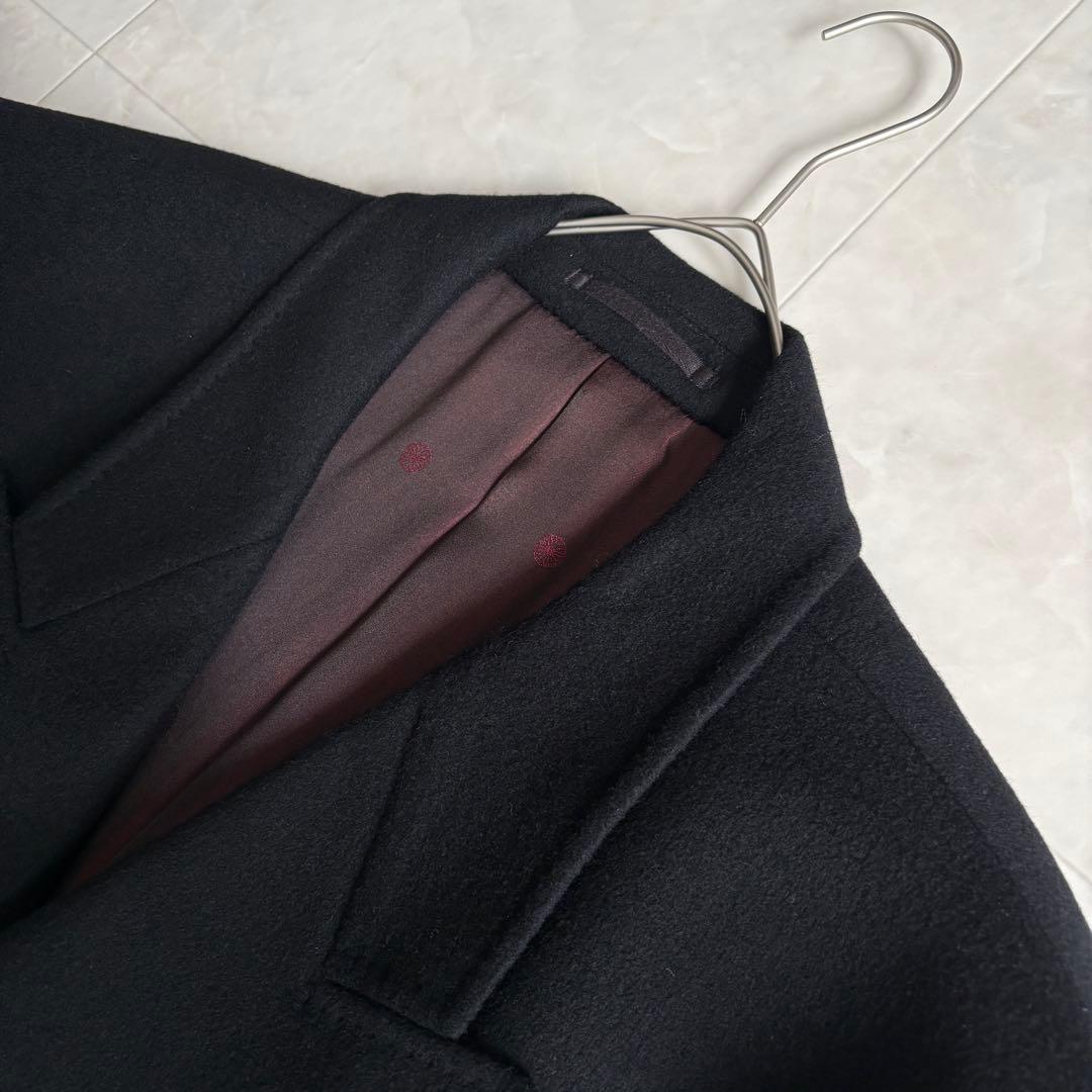 ANDRE GHEKIERE カシミヤ100 ダブルロングコート 黒 XL相当