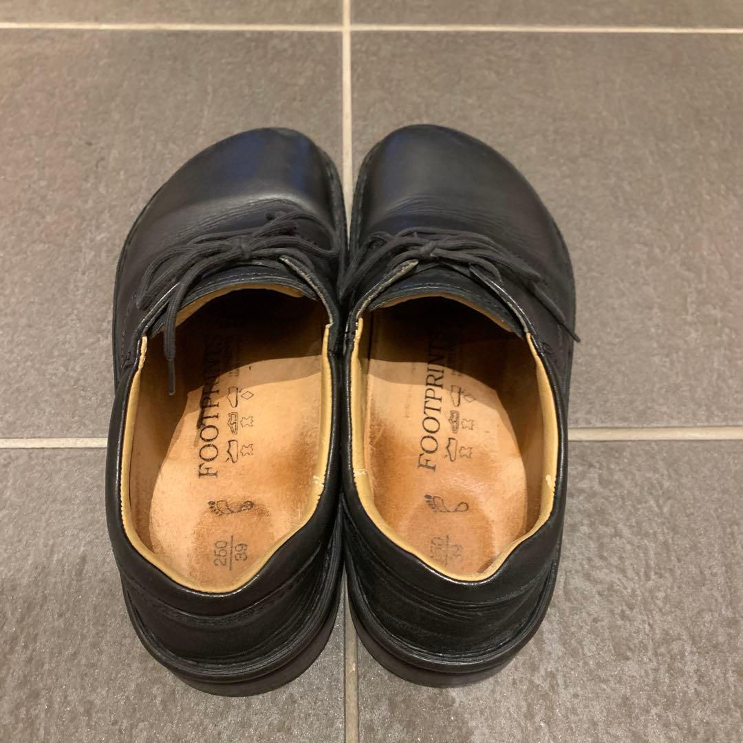 Birkenstock Footprints 幅広 黒革靴