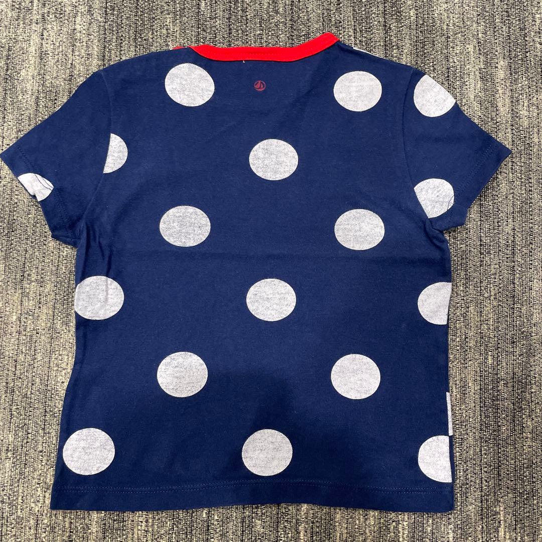 【リンクコーデ】4歳女の子&1歳男の子☆プチバトー ⭐︎水玉模様 半袖ワンピース