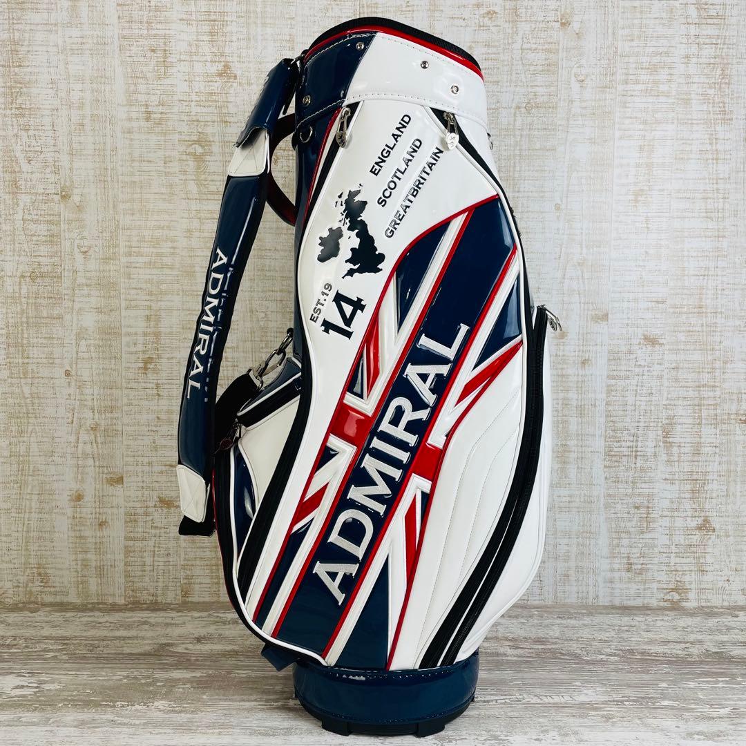 Admiral アドミラル　エナメル　トリコロール　キャディバッグ　9.0型