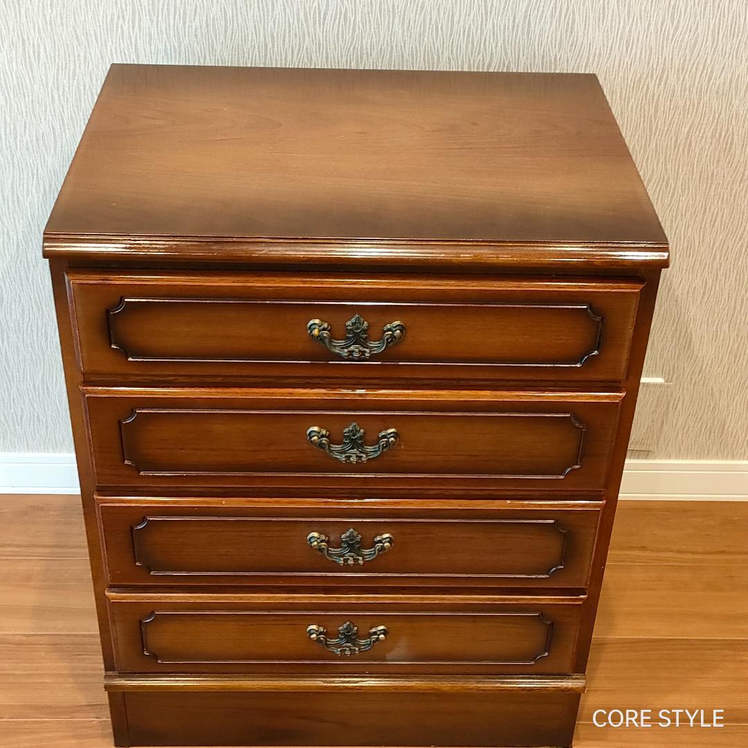 カリモクアンティーク　コロニアル 4杯 チェスト 　サイドボード　S3