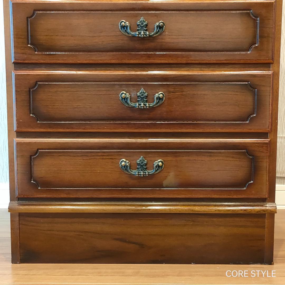 カリモクアンティーク　コロニアル 4杯 チェスト 　サイドボード　S3