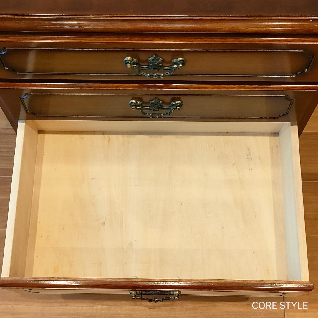 カリモクアンティーク　コロニアル 4杯 チェスト 　サイドボード　S3