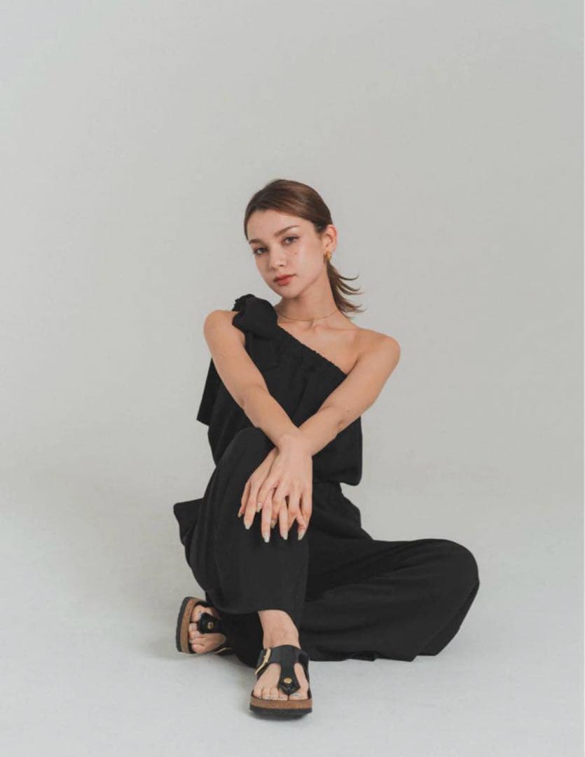 サロペット・オーバーオール・オールインワン RANCLIC one shoulder rompers
