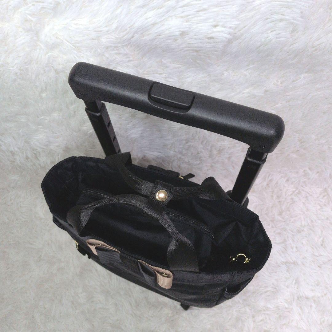 【美品】Swany スワニー ルバンドミニ Sサイズ 4輪キャリーバッグ リボン