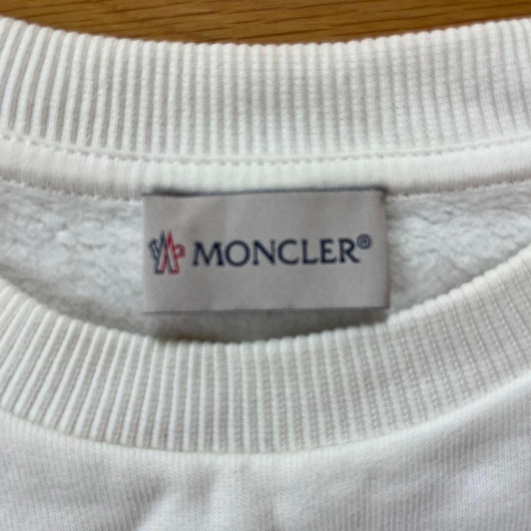 MONCLER ホワイト ロゴトレーナー　140cm