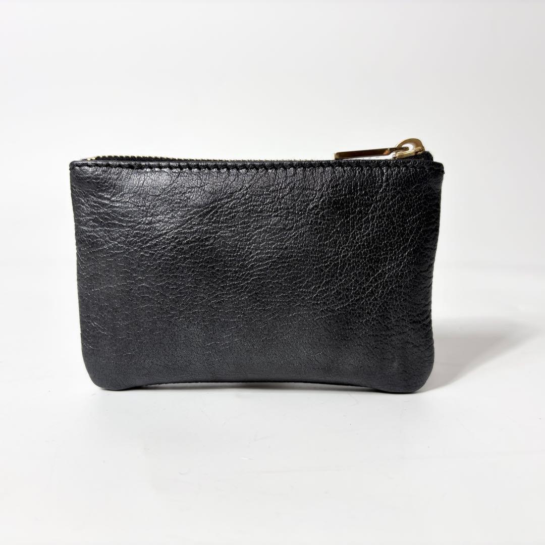 セリーヌ　CELINE トリオンフ　レザー　ケース　キーチェーン付　黒.