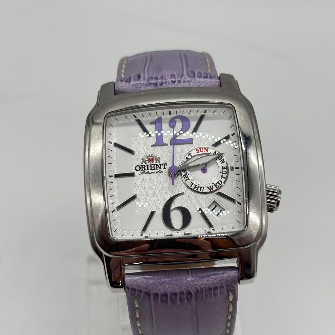 激レア超美品オリエントESAA-C0デッドストック自動巻きデイデイトパープル