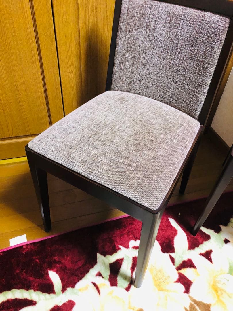 SOGO／相合家具　ブラウンファブリック　ダイニングチェア　2脚セット　①