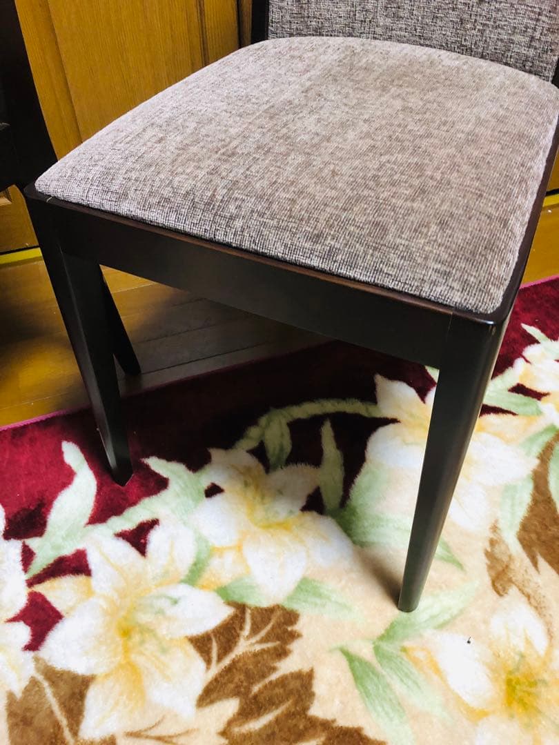 SOGO／相合家具　ブラウンファブリック　ダイニングチェア　2脚セット　①