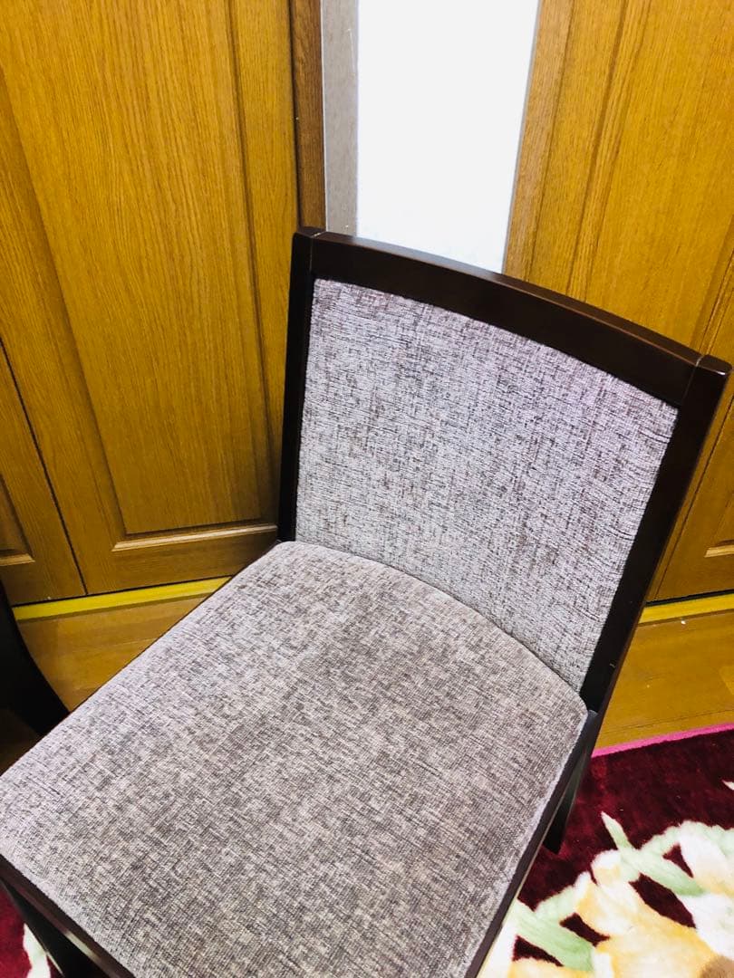 SOGO／相合家具　ブラウンファブリック　ダイニングチェア　2脚セット　①