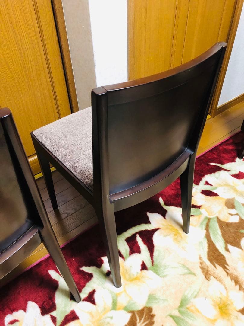 SOGO／相合家具　ブラウンファブリック　ダイニングチェア　2脚セット　①