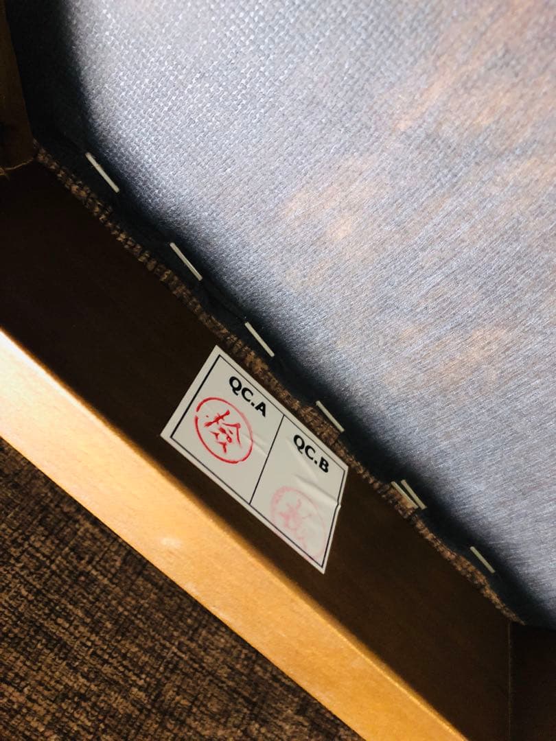 SOGO／相合家具　ブラウンファブリック　ダイニングチェア　2脚セット　①