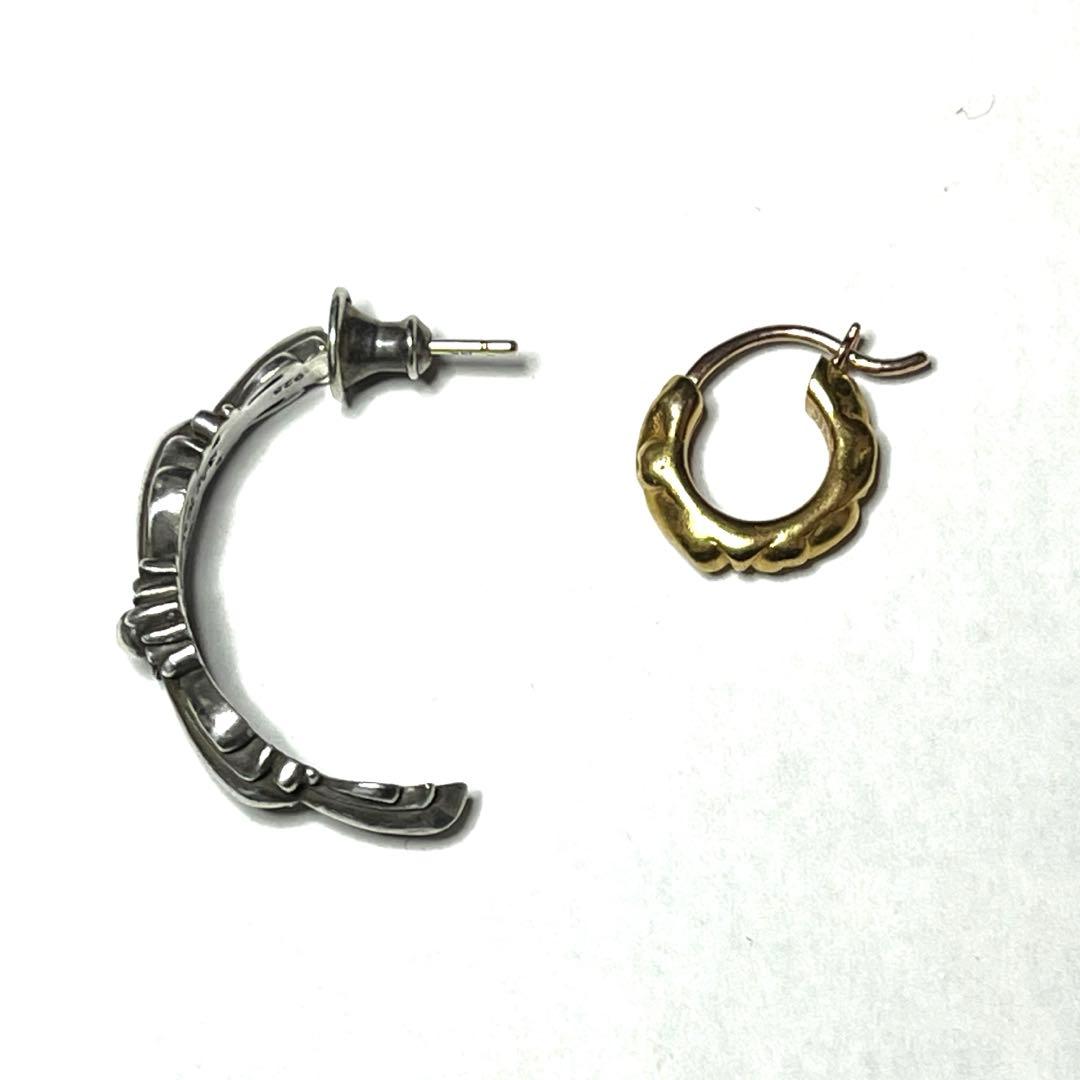 “激レア”洗浄・クリーニング済　クロムハーツ　ダブルフローラルクロスフープピアス