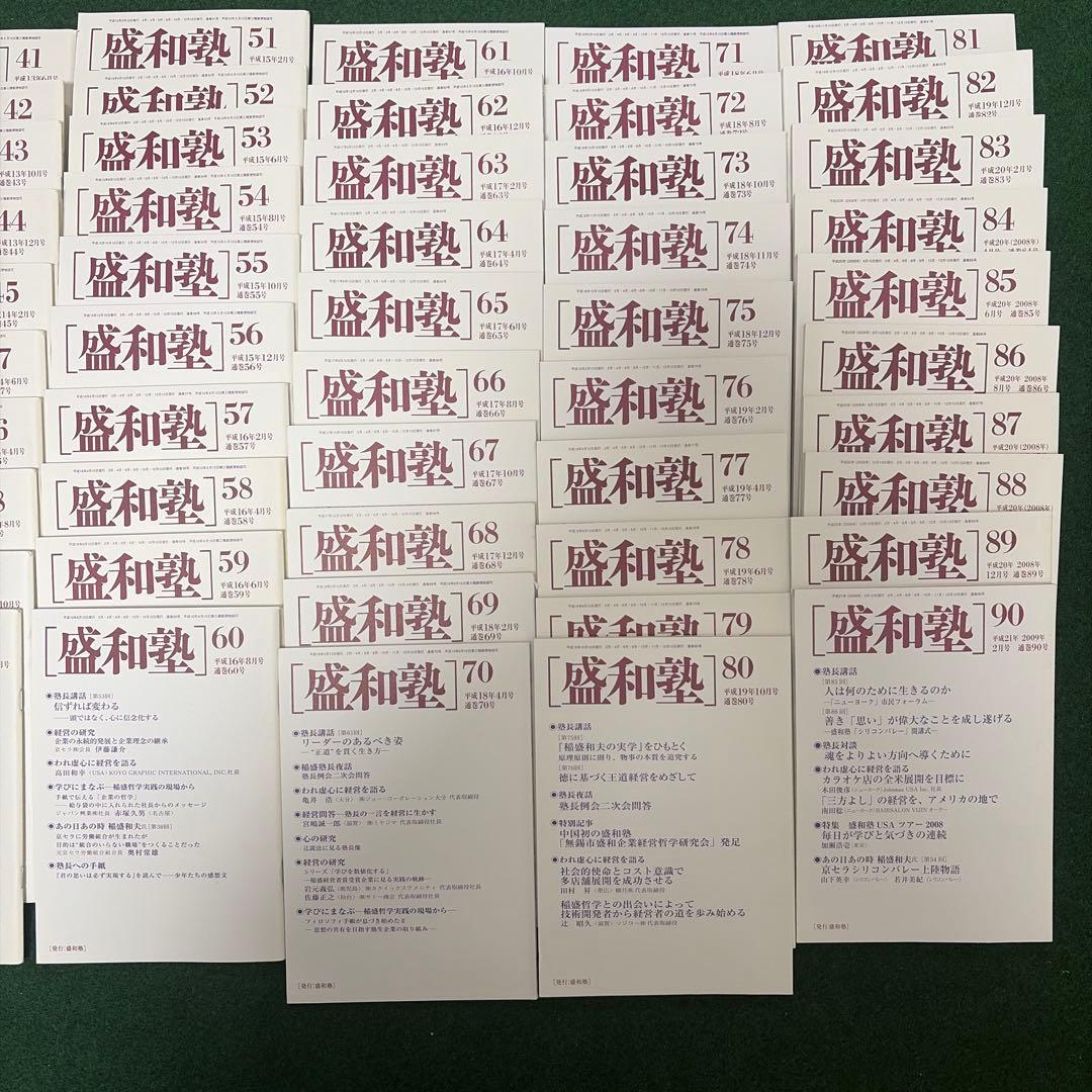 盛和塾　機関誌　通巻1〜12、18、21〜90号