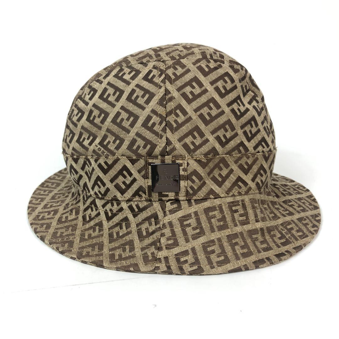 10F216 FENDI フェンディ ズッカ柄 バケットハット S 55cm