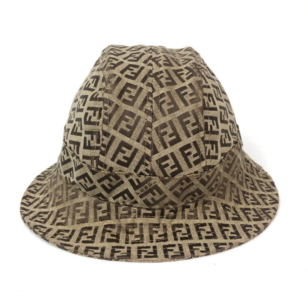 10F216 FENDI フェンディ ズッカ柄 バケットハット S 55cm