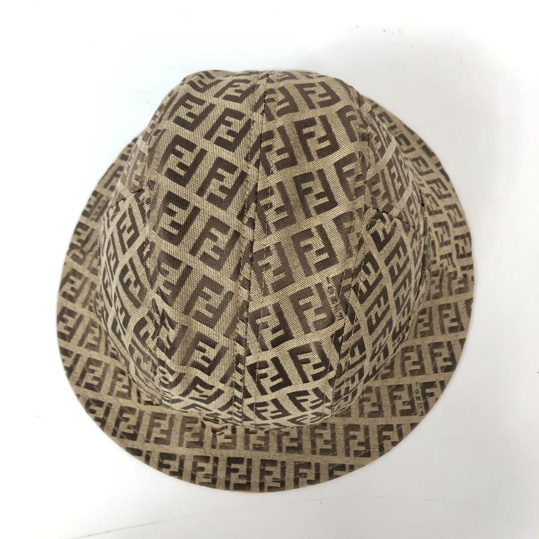 10F216 FENDI フェンディ ズッカ柄 バケットハット S 55cm