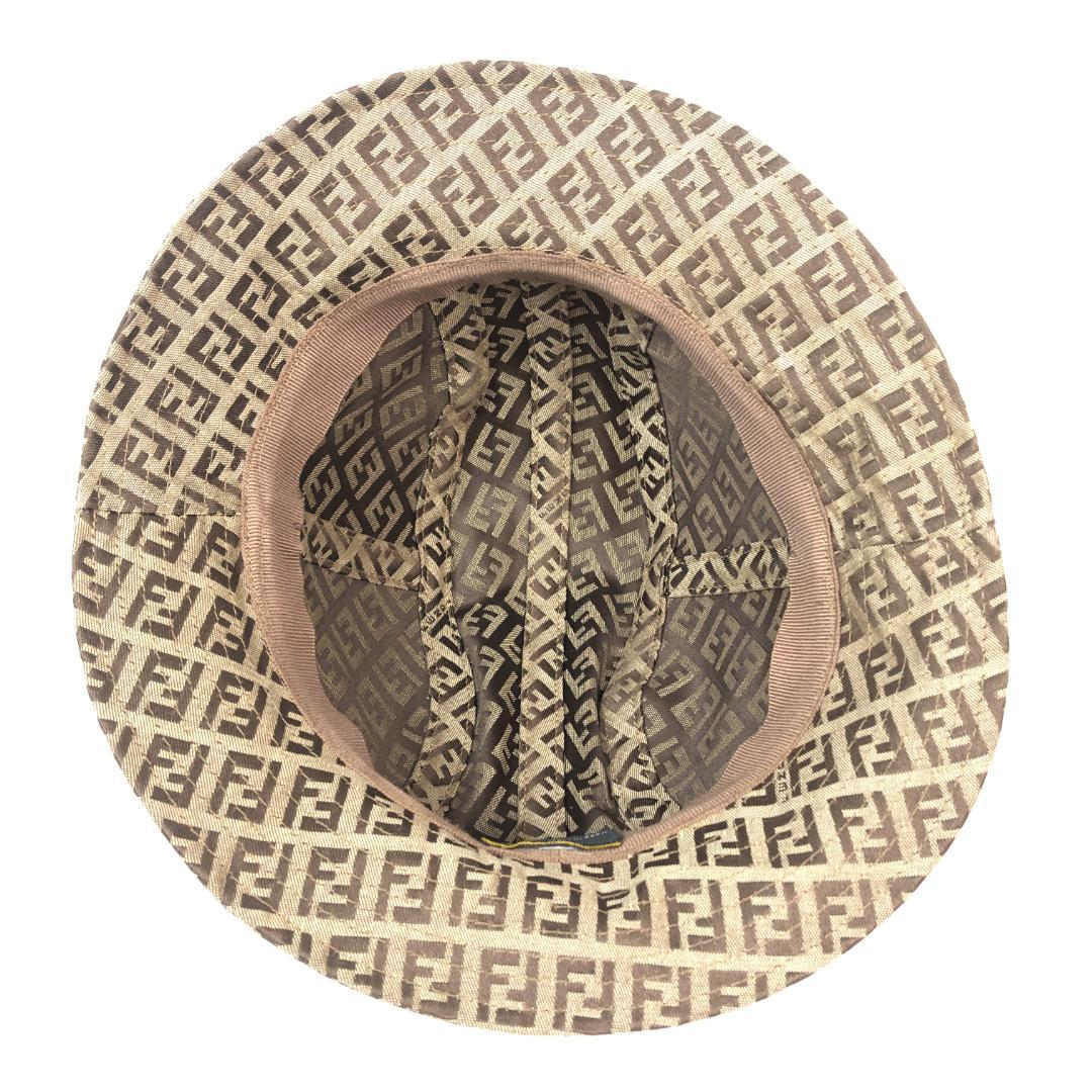 10F216 FENDI フェンディ ズッカ柄 バケットハット S 55cm