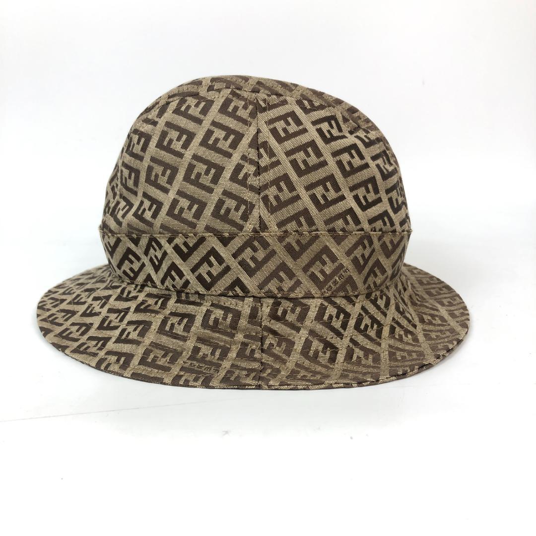 10F216 FENDI フェンディ ズッカ柄 バケットハット S 55cm
