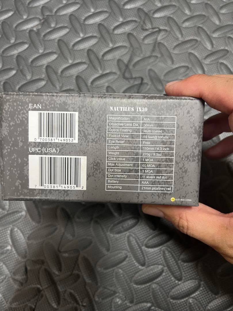 ドットサイト　実銃対応　ベクターオプティクス ノーチラス