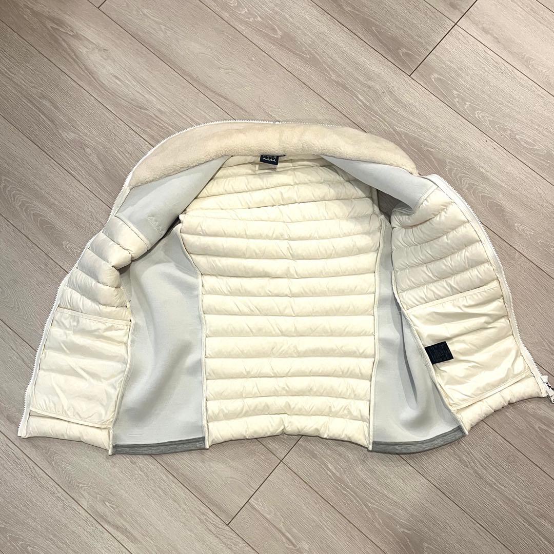 ダウンベスト ホワイト/グレー ノースリーブ