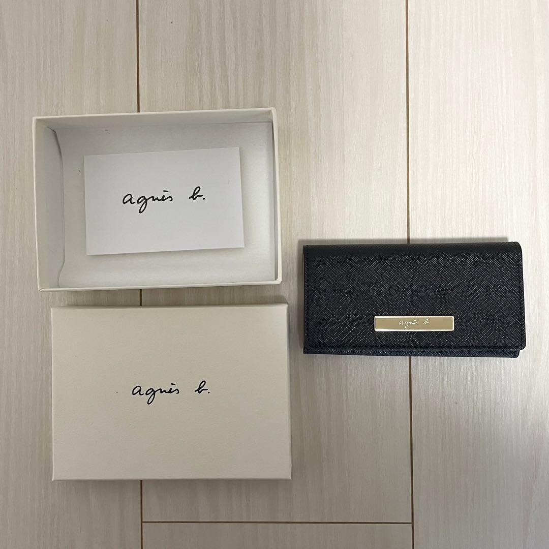 agnesbアニエスベー　キーケース　未使用　ブラック　牛革　0236-VCK8